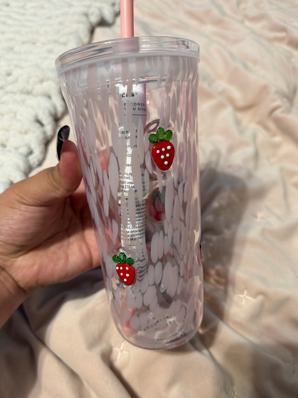 Starbucks strawberry glass tumbler - Picture 3 of 4